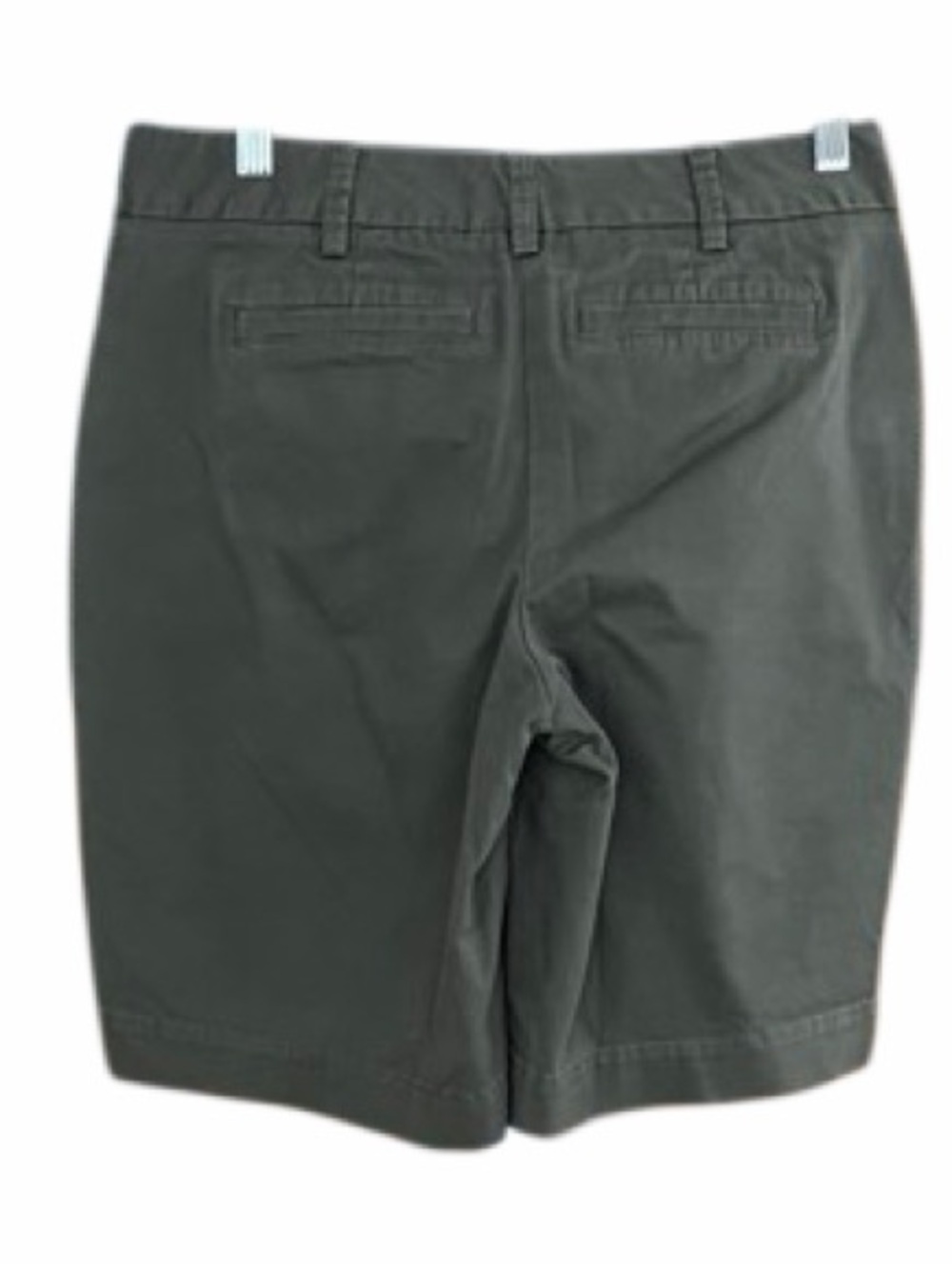 Lands' End Mid-Rise Stretch Chino Bermuda Shorts Olive Green, Fit 2, size 2. - Picture 3 of 4